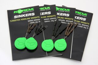 Korda Sinkers Tungsten Hooklink Weights Small Gravel Brown