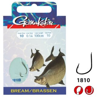 Gamakatsu BKS1810 B Haken mit Vorfach  Brasse Feeder