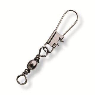 Spro schwarzer Tonnenwirbel mit Interlock Karabiner
