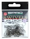 Spro Rollingwirbel schwarz mit Hook Snap Karabiner