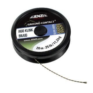 Jenzi Hooklink Braid Karpfenvorfach schwarz/grün 25lb/11,3kg 20m