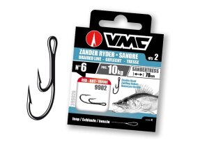VMC Zanderhaken rot gebunden 70cm