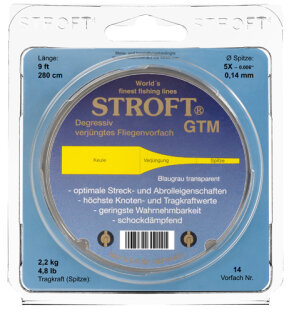 Stroft GTM Fliegenvorfach degressiv verjüngt 7,5ft 2,40m