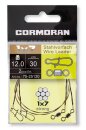 Cormoran 1x7 Stahlvorfach Wirbel + Karabiner 20cm