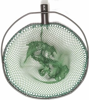 Kescher Teichwirt oval inkl Netz 40/40 MW 10mm pulverbeschichtet