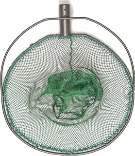 Kescher BB45cm oval inkl Netz40/40 MW 6mm pulverbeschichtet