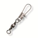 Spro schwarzer Tonnenwirbel mit Interlock Karabiner 10