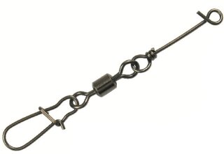 Spro Knotenlos Black Rolling Wirbel mit Fastlock Karabiner Gr.4