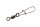 Spro Schwarzer Rollingwirbel mit Fastlock Snap Gr 8