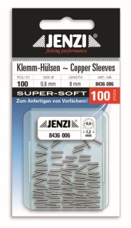 Jenzi Klemmhülsen  8mm ca. 100 Stück 1,6mm