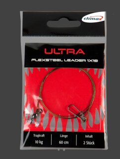 Climax Ultra Flexsteel Leader 1x19 30cm 2Stck.
