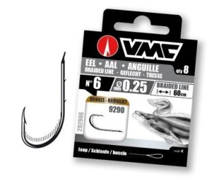 VMC Aalhaken gebunden 60cm Kevlar Gr.2 0,40mm