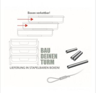 Jenzi Klemmhülsen  extra lang 15mm ca.40 Stück in Box