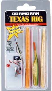 Texas-Rig mit 3 Ködern 7g Gr 1