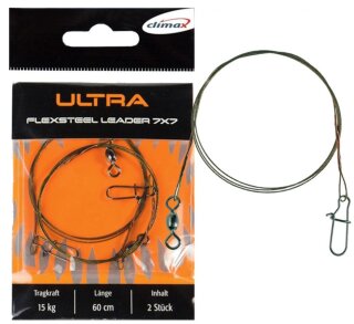 Climax Ultra Flexsteel Leader 7x7 60cm 2Stck. 10kg