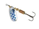 Mepps Comet Decoree Spinner silber mit blauen Punkten