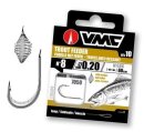 VMC Forellenhaken mit Teigspirale silber gebunden 60cm...