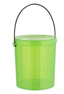 Wurmeimer grün/transparent mit Deckel