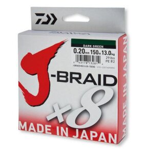 Daiwa J-Braid x8 150m chartreuse
