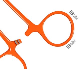 Delphin Arterienklemme Orange gebogen