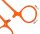 Delphin Arterienklemme Orange gebogen