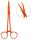 Delphin Arterienklemme Orange gebogen