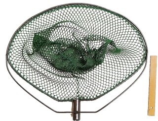 Kescher XL BB73cm oval inkl Netz MW 15mm pulverbeschichtet