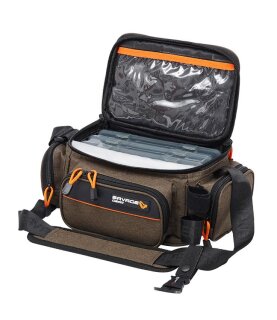 SavageGear System Box Bag S 3 Boxen 5 Tüten brown