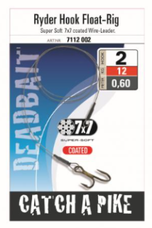 Jenzi Catch A Pike Float Rig Ryder Hook 7x7 12kg 60cm