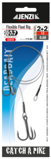 Jenzi Catch A Pike Flexible Treble Hook Float Rig 7x7 12kg 60cm