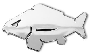 Delphin Carp 3D Aufkleber Chrom