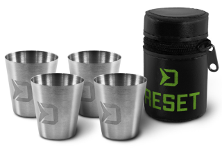 Delphin Edelstahlbecher Set 4+1 30ml