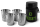 Delphin Edelstahlbecher Set 4+1 30ml