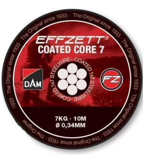 EFFZETT Coated Core7 Stahlvorfach Edelstahl 20kg 10m