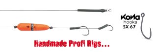 UniCat Subfloat 20g Hair Rig 4/0+ 2/0 95kg