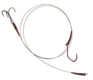 Zebco Deadbait Series Float Rig Leader Drilling+Einzelhaken 60cm 14kg