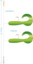Aquantic Double Twisterrig XL 4/0 JR rot