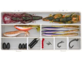 Westin Perch Box Dropshot + Texas & Carolina Köderbox gefüllt 45tlg