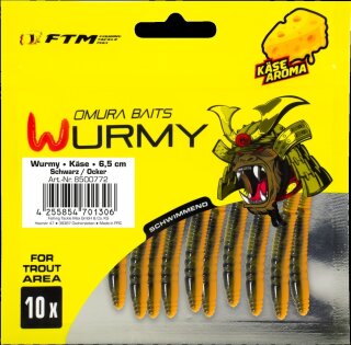 FTM Omura Baits Wurmy 6,5cm Käse 10St.