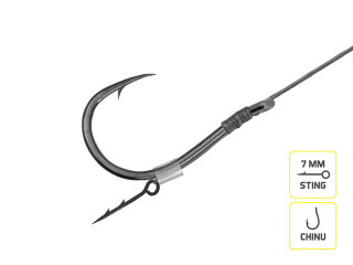 Delphin Braided Sting Method Feeder Hair Rig 12cm mit Spiess 7mm #6