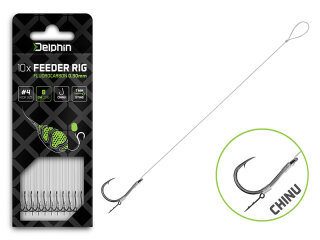 Delphin Fluoro Sting Method Feeder Hair Rig 12cm mit Spiess 7mm
