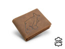 Delphin Ledergeldbeutel Carp Outline braun